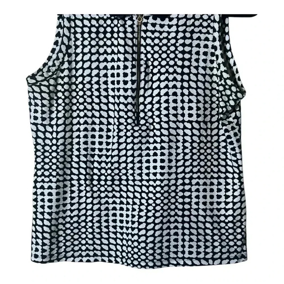 2028. PRIMA COTTON SLEEVELESS COLLARED 1/4 ZIP TOP SEE MEASUREMENTS FOR SIZE - Picture 2 of 8